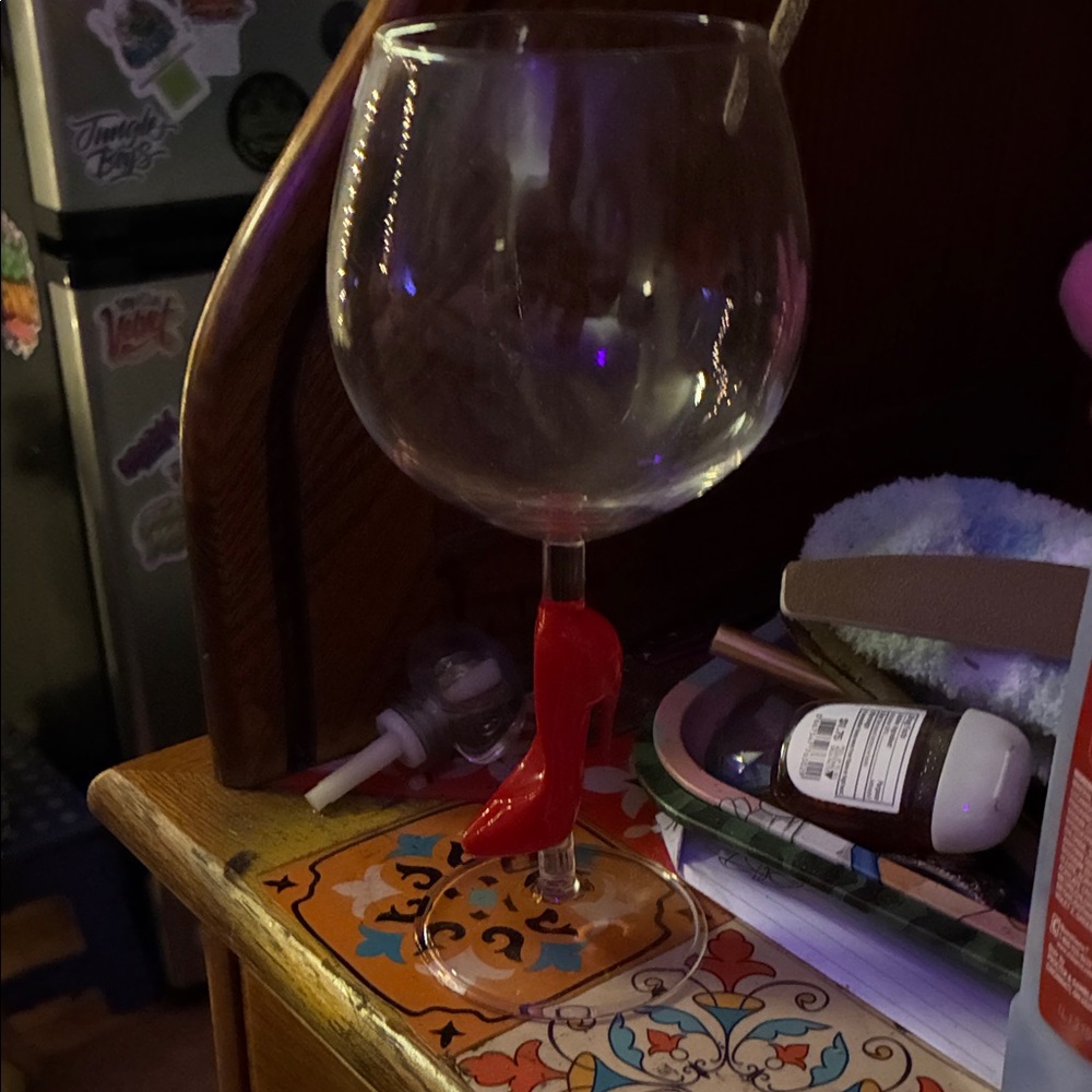 Godinger Red High Heel Wine Glass